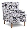 Fauteuil d’appoint à oreilles personnalisable de Sofa Lab de 30 po fabriqué au Canada en tissu - tissu décoratif Indigo