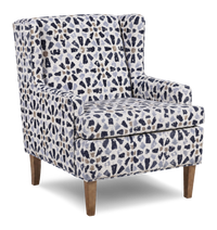 Fauteuil d’appoint à oreilles personnalisable de Sofa Lab de 30 po fabriqué au Canada en tissu - tissu décoratif Indigo