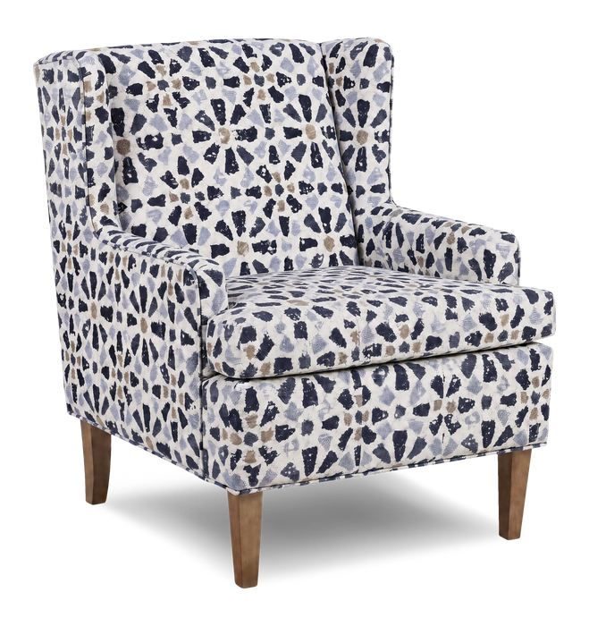 Fauteuil d’appoint à oreilles personnalisable de Sofa Lab de 30 po fabriqué au Canada en tissu - tissu décoratif Indigo