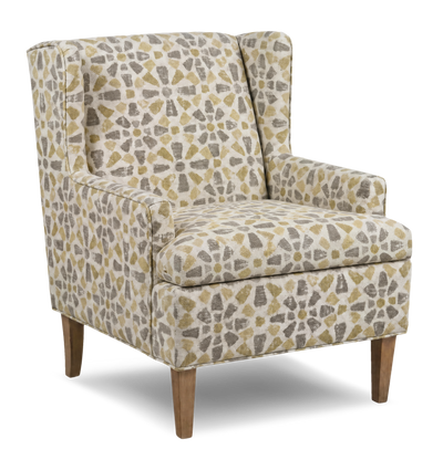 Made in Canada Sofa Lab Customizable Wingback 30" Fabric Accent Chair – Lemonade Accent Fabric | Fauteuil d’appoint à oreilles personnalisable de Sofa Lab de 30 po fabriqué au Canada en tissu - tissu décoratif Lemonade