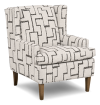 Fauteuil d’appoint à oreilles personnalisable de Sofa Lab de 30 po fabriqué au Canada en tissu - tissu décoratif Tar