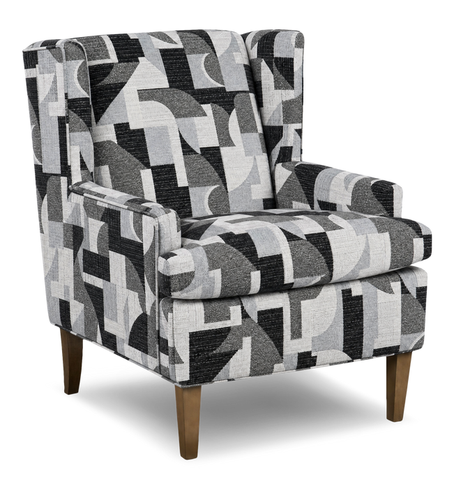 Fauteuil d’appoint à oreilles personnalisable de Sofa Lab de 30 po fabriqué au Canada en tissu - tissu décoratif Onyx