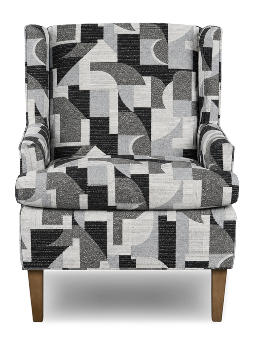 Fauteuil d’appoint à oreilles personnalisable de Sofa Lab de 30 po fabriqué au Canada en tissu - tissu décoratif Onyx