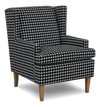 Fauteuil d’appoint à oreilles personnalisable de Sofa Lab de 30 po fabriqué au Canada en tissu - tissu décoratif Panda