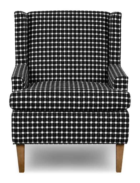 Fauteuil d’appoint à oreilles personnalisable de Sofa Lab de 30 po fabriqué au Canada en tissu - tissu décoratif Panda
