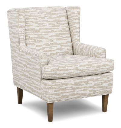 Made in Canada Sofa Lab Customizable Wingback 30" Fabric Accent Chair – Bisque Accent Fabric | Fauteuil d’appoint à oreilles personnalisable de Sofa Lab de 30 po fabriqué au Canada en tissu - tissu décoratif Bisque
