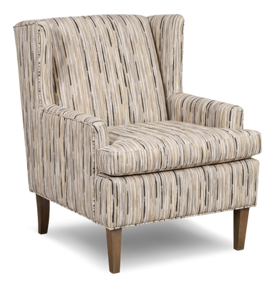 Made in Canada Sofa Lab Customizable Wingback 30" Fabric Accent Chair – Mineral Accent Fabric | Fauteuil d’appoint à oreilles personnalisable de Sofa Lab de 30 po fabriqué au Canada en tissu - tissu décoratif Mineral
