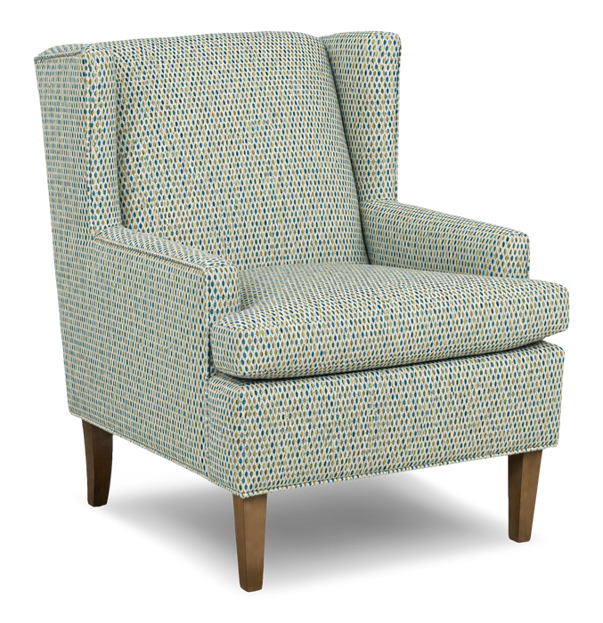Fauteuil d’appoint à oreilles personnalisable de Sofa Lab de 30 po fabriqué au Canada en tissu - tissu décoratif Peacock