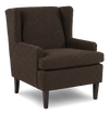 Fauteuil d’appoint à oreilles personnalisable de Sofa Lab de 30 po fabriqué au Canada en tissu - Teddy Walnut