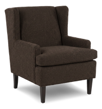  Fauteuil d’appoint à oreilles personnalisable de Sofa Lab de 30 po fabriqué au Canada en tissu - Teddy Walnut
