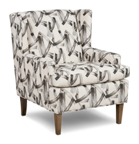 Fauteuil d’appoint à oreilles personnalisable de Sofa Lab de 30 po fabriqué au Canada en tissu - tissu décoratif Stormy
