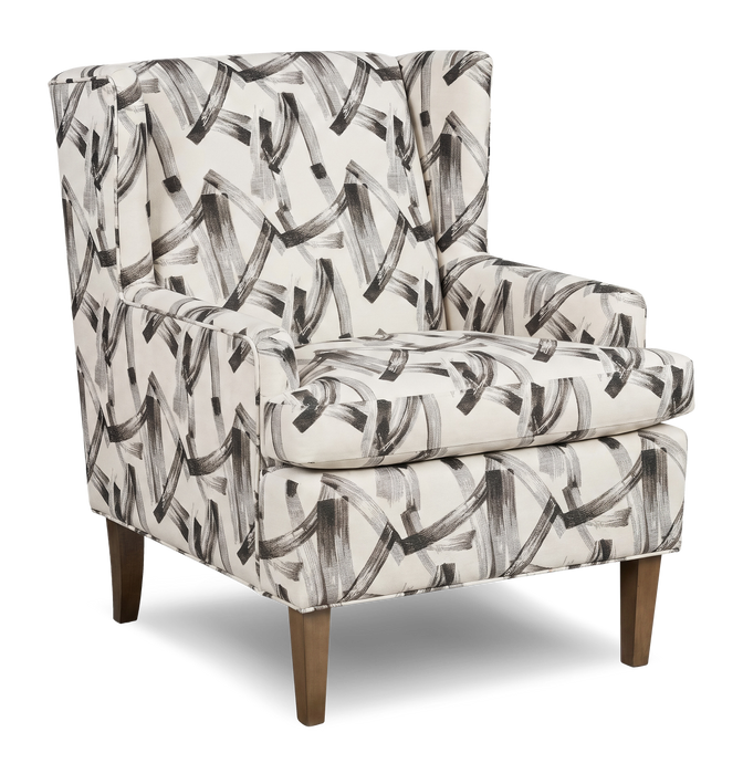 Fauteuil d’appoint à oreilles personnalisable de Sofa Lab de 30 po fabriqué au Canada en tissu - tissu décoratif Stormy