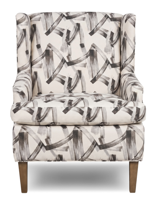 Fauteuil d’appoint à oreilles personnalisable de Sofa Lab de 30 po fabriqué au Canada en tissu - tissu décoratif Stormy