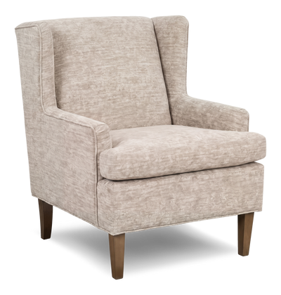 Made in Canada Sofa Lab Customizable Wingback 30" Fabric Accent Chair – Plush Parchment | Fauteuil d’appoint à oreilles personnalisable de Sofa Lab de 30 po fabriqué au Canada en tissu - Plush Parchment