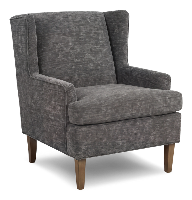 Fauteuil d’appoint à oreilles personnalisable de Sofa Lab de 30 po fabriqué au Canada en tissu - Plush Charcoal
