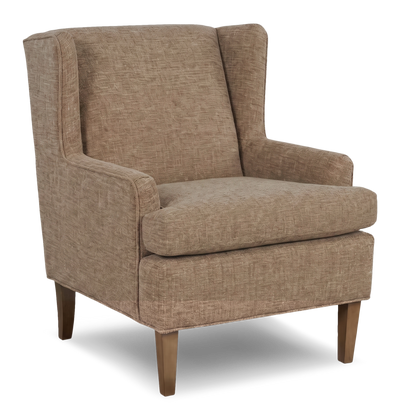 Made in Canada Sofa Lab Customizable Wingback 30" Fabric Accent Chair – Chenille Praline | Fauteuil d’appoint à oreilles personnalisable de Sofa Lab de 30 po fabriqué au Canada en tissu - Chenille Praline