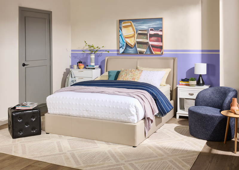 Fauteuil d’appoint Lexi de 28,35 po en tissu - bleu