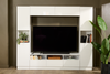 Celine 94.5" 4 – Piece Entertainment Centre with Storage and Cable Management for TVs up to 70" - White | Meuble audio-vidéo Celine de 94.5 po 4 pièces avec rangement et système de gestion des câbles pour téléviseurs de jusqu’à 70 po - blanc