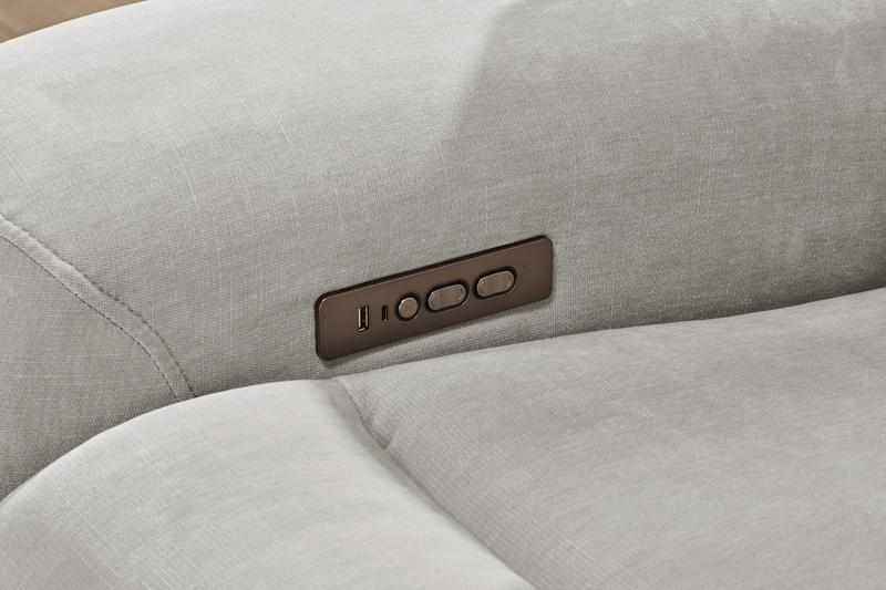 Sofa sectionnel à inclinaison électrique Legacy de 6 pièces avec confort Shaq-o-pedi et sonore 3D immersif - gris 