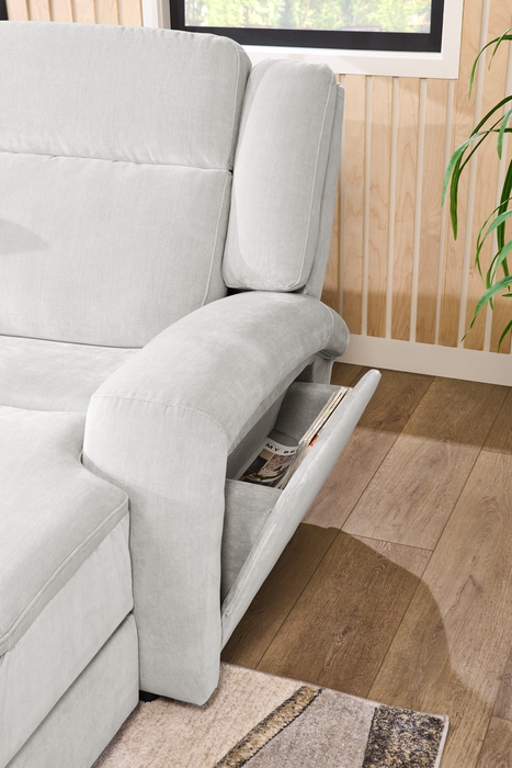Sofa sectionnel de gauche à inclinaison électrique Legacy de Shaquille O’Neal Home 6 pièces avec confort Shaq-o-pedic - gris 