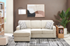 Made in Canada Lennox Chenille Fabric Reversible Sectional with Reversible Cushions - Taupe | Sofa sectionnel réversible Lennox fabriqué au Canada en tissu de chenille avec coussins réversibles - taupe