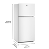 Whirlpool 28" 14 Cu. Ft. Wide Top Freezer Refrigerator – White - WRTX3314TW | Réfrigérateur Whirlpool large de 14 pi3 et de 28 po à congélateur supérieur - blanc - WRTX3314TW