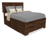 Yorkdale 12-Drawer Platform Bed with Headboard & Storage Frame, Made in Canada, Walnut Brown - Queen Size | Lit plateforme Yorkdale fabriqué au Canada avec tête de lit et cadre de rangement à 12 tiroirs, brun noyer - format grand lit