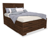 Yorkdale 12-Drawer Platform Bed with Headboard & Storage Frame, Made in Canada, Walnut Brown - Queen Size | Lit plateforme Yorkdale fabriqué au Canada avec tête de lit et cadre de rangement à 12 tiroirs, brun noyer - format grand lit