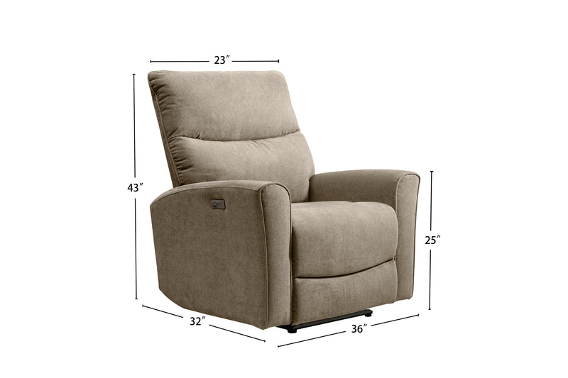 Fauteuil à inclinaison électrique Quest de 36,5 po en tissu de chenille - pavé