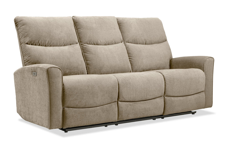 Sofa à inclinaison électrique Quest de 82,5 po en tissu de chenille- pavé