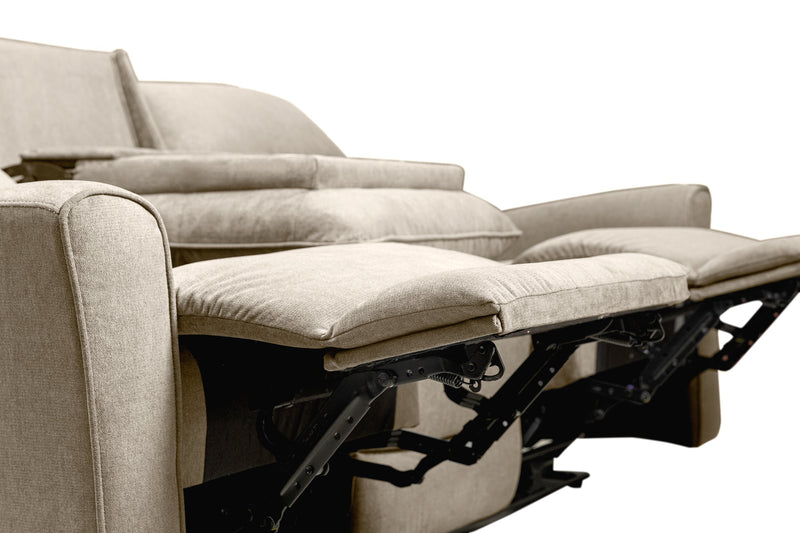 Sofa à inclinaison électrique Quest de 82,5 po en tissu de chenille- pavé