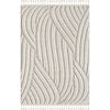 Carpette à poil long brossé Quinto à motif de vagues - 7 pi 7 po x 10 pi 