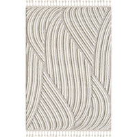 Carpette à poil long brossé Quinto à motif de vagues - 7 pi 7 po x 10 pi