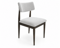 Chaise de salle à manger Ren en tissu de polyester - beige