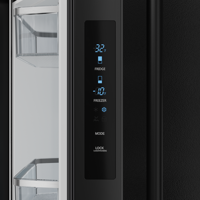 Réfrigérateur collection Gordon Ramsay de Thor Kitchen de 30 po et de 17,5 pi3 de profondeur comptoir à portes françaises - RF3017FFD00