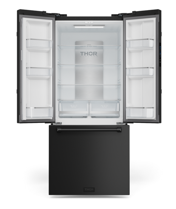 Réfrigérateur collection Gordon Ramsay de Thor Kitchen de 30 po et de 17,5 pi3 de profondeur comptoir à portes françaises - RF3017FFD00