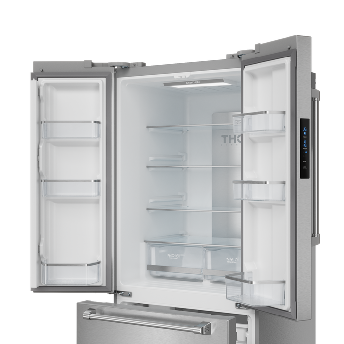 Réfrigérateur collection Gordon Ramsay de Thor Kitchen de 30 po et de 17,5 pi3 de profondeur comptoir à portes françaises - RF3017FFD99