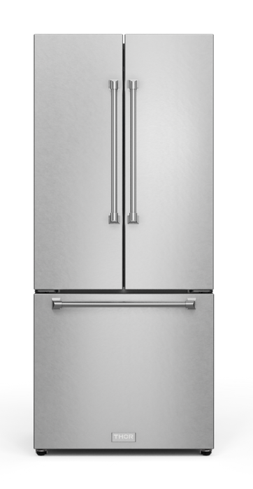 Réfrigérateur collection Gordon Ramsay de Thor Kitchen de 30 po et de 17,5 pi3 de profondeur comptoir à portes françaises - RF3017FFD99