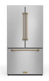 Réfrigérateur collection Gordon Ramsay de Thor Kitchen de 36 po et de 20,3 pi3 de profondeur comptoir à portes françaises - RF3621CTD99-BRZ