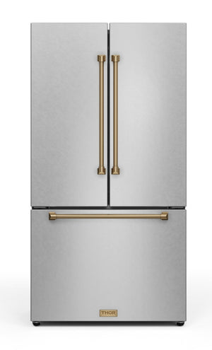 Réfrigérateur collection Gordon Ramsay de Thor Kitchen de 36 po et de 20,3 pi3 de profondeur comptoir à portes françaises - RF3621CTD99-BRZ