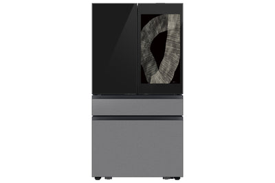 Samsung 36" 28.6 Cu. Ft. Bespoke 4 Door Flex with AI Family Hub+ Refrigerator - Stainless Steel - RF90F29AECRAC | Réfrigérateur 4 portes Flex Bespoke de 36 po et 28,6 pi³ de Samsung avec Family Hub+MC avec IA – acier inoxydable – RF90F29AECRAC