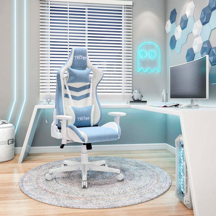 Fauteuil de jeu et de bureau ergonomique pastel TS86 de Techni Sport - bleu