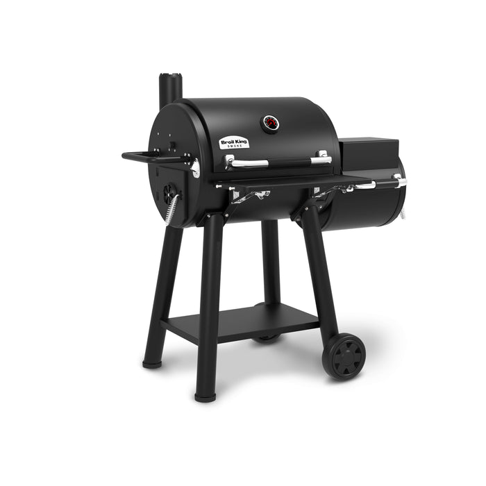 Broil King Regal Charbon Offset 400 Grill charbon et fumoir decale en noir