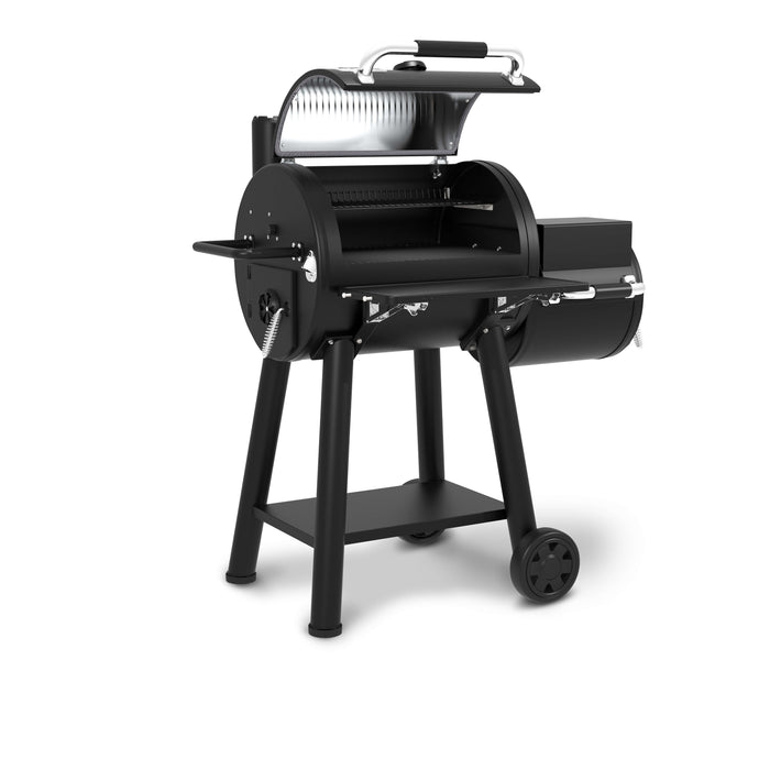Broil King Regal Charbon Offset 400 Grill charbon et fumoir decale en noir