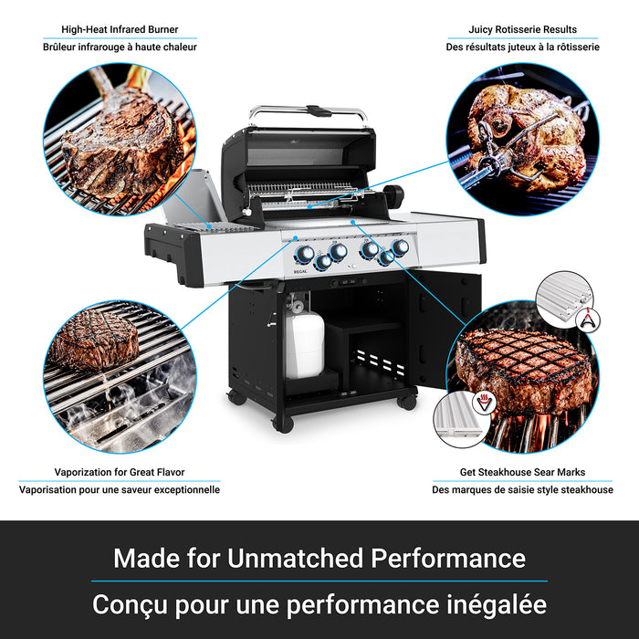Broil King Regal S 490 Pro IR 4-bruleurs 50 000 BTU Barbecue a gaz propane - 956944