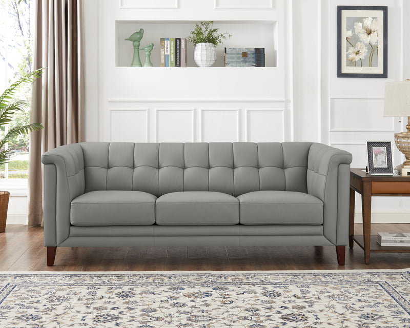 Sofa Bodie en cuir de Hydeline - gris