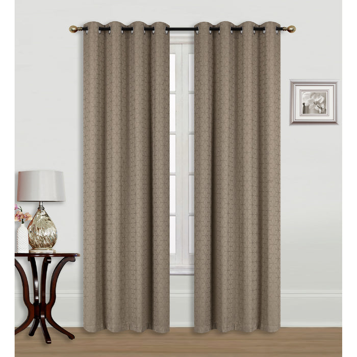Panneau coupe-lumière Geo de 84 po doré en jacquard