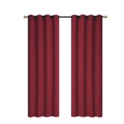 Jacquard Panel Tree Burgundy 96" - Set of 2|Rideau de 96 po bourgogne en jacquard à motif d’arbres - ensemble de 2