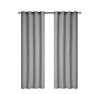Jacquard Panel Tree Grey 96" - Set of 2|Rideau de 96 po gris en jacquard à motif d’arbres - ensemble de 2