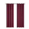 Rideau de 96 po rouge en jacquard à motif cubique - ensemble de 2